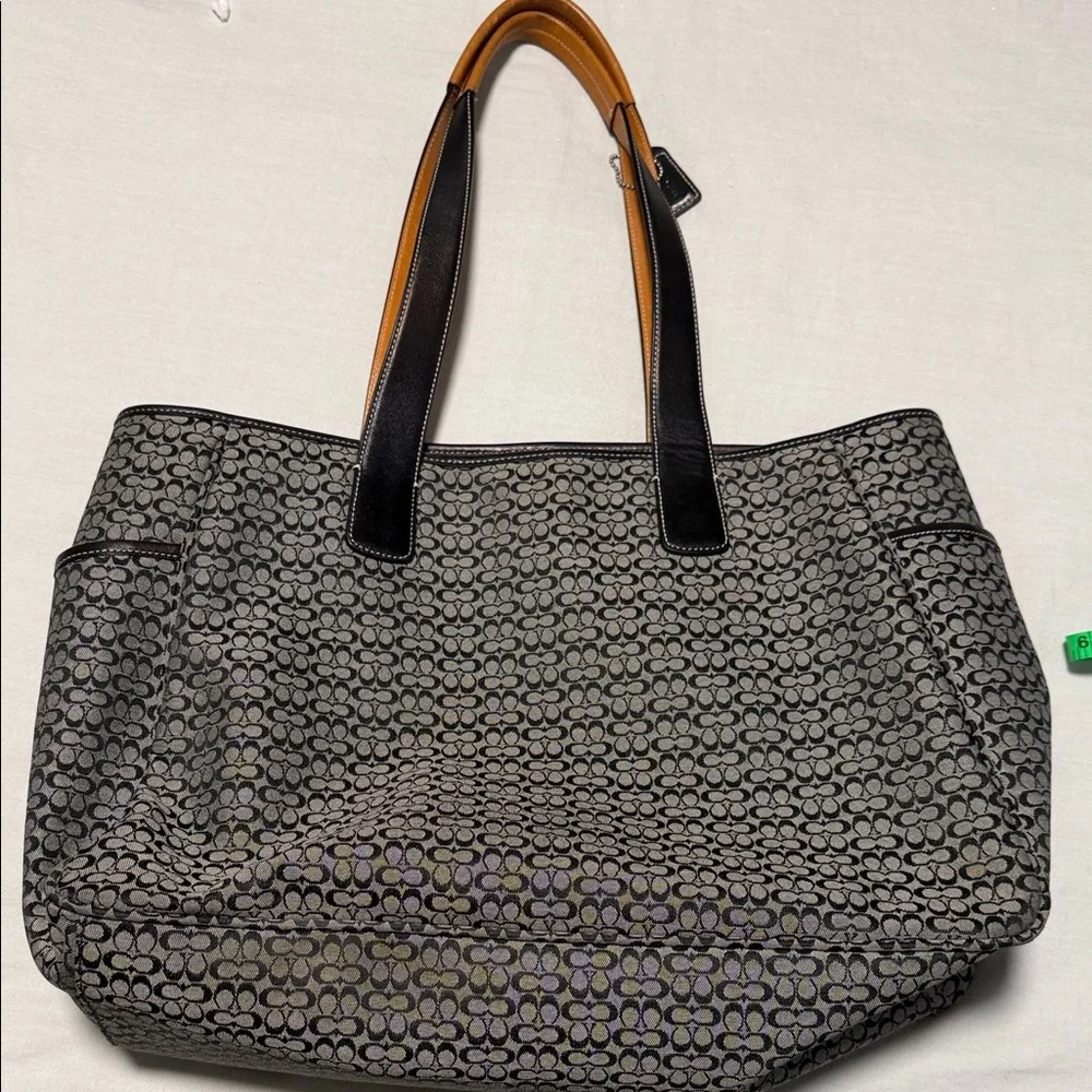 Coach Monogram Jacquard Diaper Bag